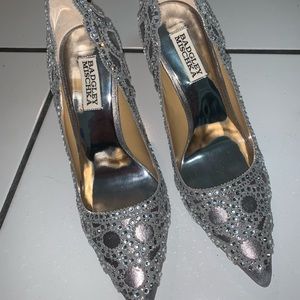 Bradgley Mischka crystal-embellished wedding shoes
